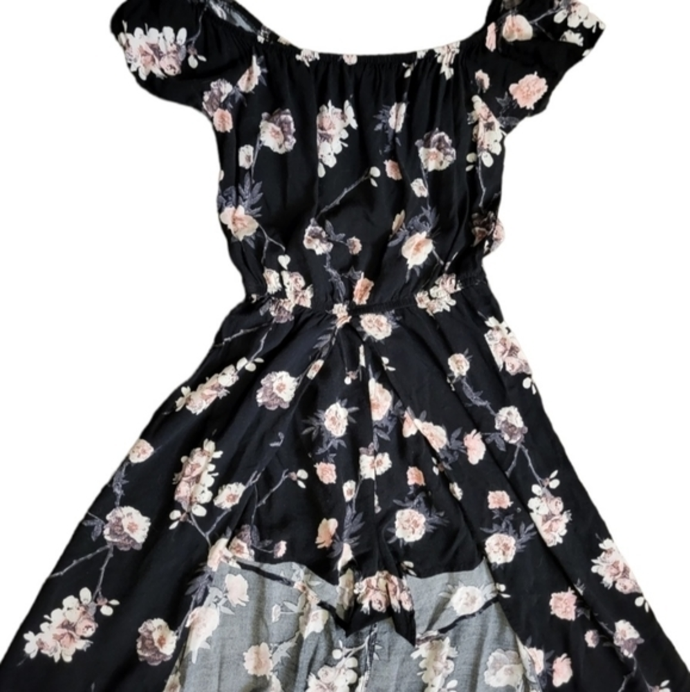Sexy Women's‎ Jumpsuit Dress Flower Print Off Shoulder Romper with Long Back